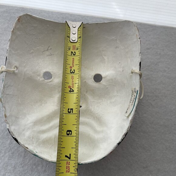 Masquerade Paper Mache Mask Hand Painted Peking Beijing Opera Green Red Chinese - Picture 7 of 14